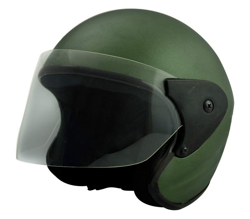 Sage Square Deltz Scooty (ISI Marked) Open Face Helmet for Men, Women (Green Matte) - Image 3
