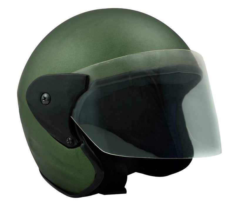 Sage Square Deltz Scooty (ISI Marked) Open Face Helmet for Men, Women (Green Matte) - Image 1