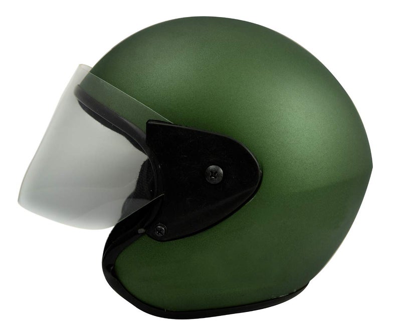 Sage Square Deltz Scooty (ISI Marked) Open Face Helmet for Men, Women (Green Matte) - Image 4