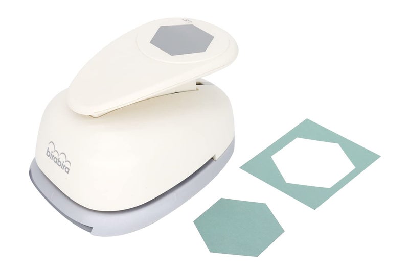 BiraBira Bira Craft 2.5 inch Hexagon Shape Lever Action Craft Punch for Paper Crafting Scrapbooking - Image 1