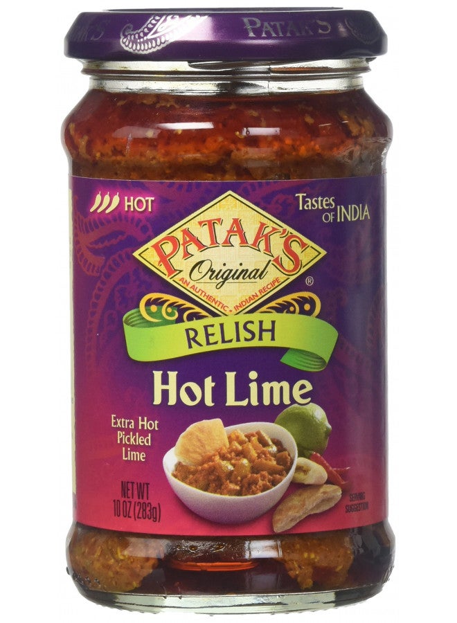 Patak's Hot Lime Relish Spicy & Fruity Extra Hot 10oz