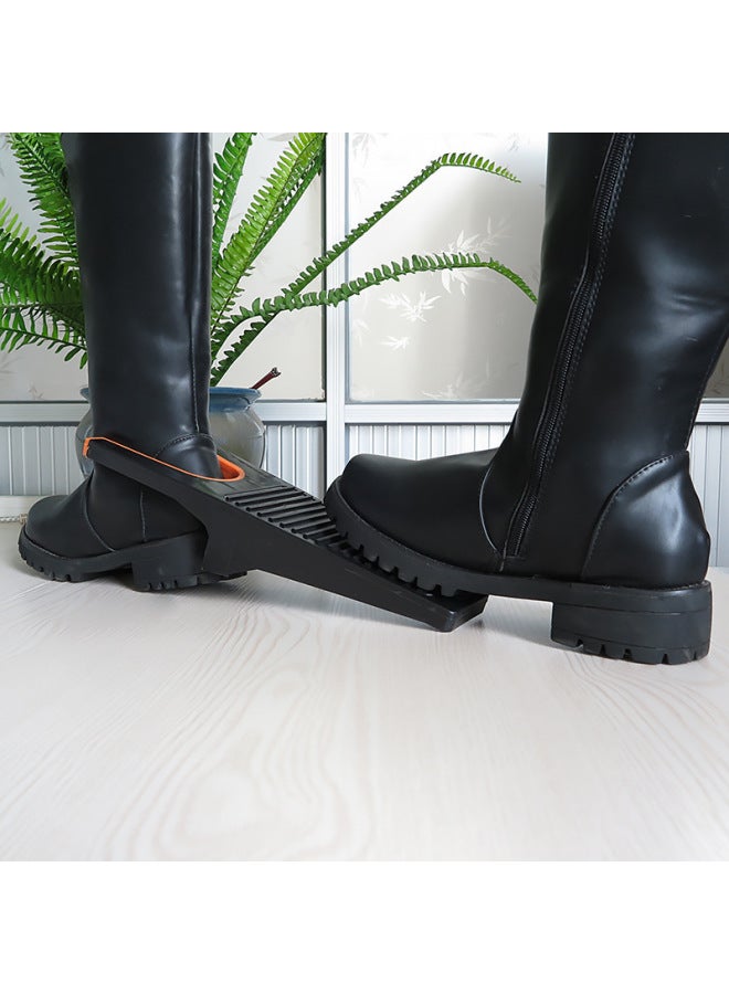 Shoe Stripper Leather Shoes Boots Shoe Stripper Inner Mouth Inlaid With Colored Soft Rubber PP TPE-Specification:Orange U-shaped Mouth  - Image 4