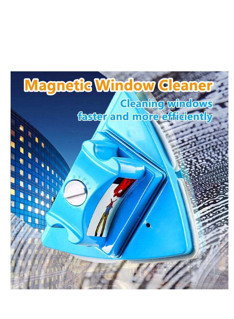 NIBEMINENT Magnetic Window Cleaning Tools, Double-Sided Cleaner Glass Wiper, Washing Brush Outside Tool, for High-Rise Double Glazed Windows - Image 2
