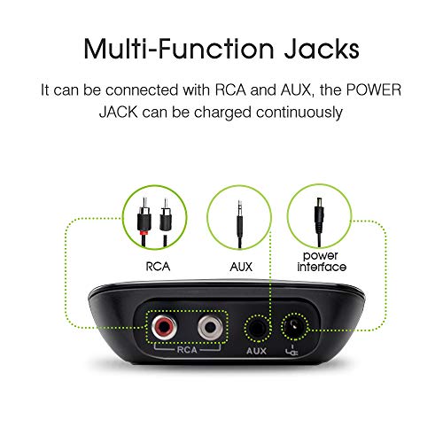 Esinkin Bluetooth Receiver Wireless Audio Adapter 4.0（NFC-Enabled） for HD Music Stereo Sound System - Image 3