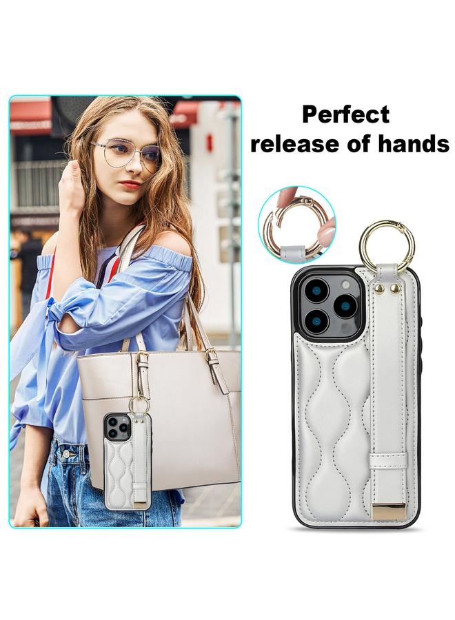 اس-توب جراب لهاتف iPhone 16 Pro Max غير قابل للانزلاق مع حلقة تغطية كاملة من مادة البولي يوريثان مع سوار معصم - Image 5