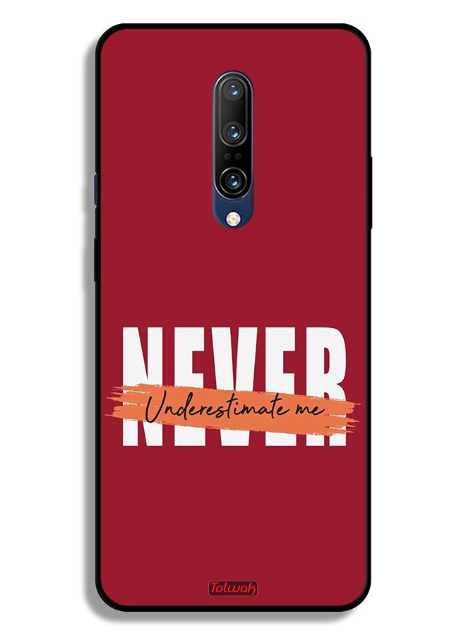 Tolwak OnePlus 7 Pro Protective Case Cover Never Underestimate Me - Image 1