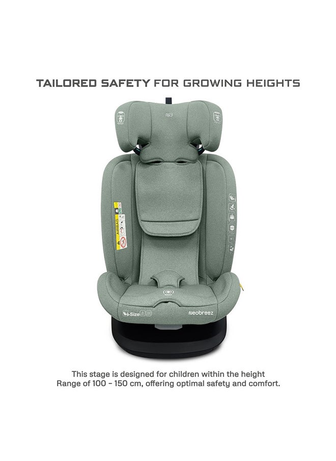 neobreez I-Vilo Swivel 360° Rotatable Convertible Baby Infant Toddler Car Seat, I-Size Ecer129, Isofix, Recline & Adjustable, Side Impact Protection, Memory Foam 0-12Yrs (40-150Cm/0-36Kg), Group 0+/1/2/5  - Image 5