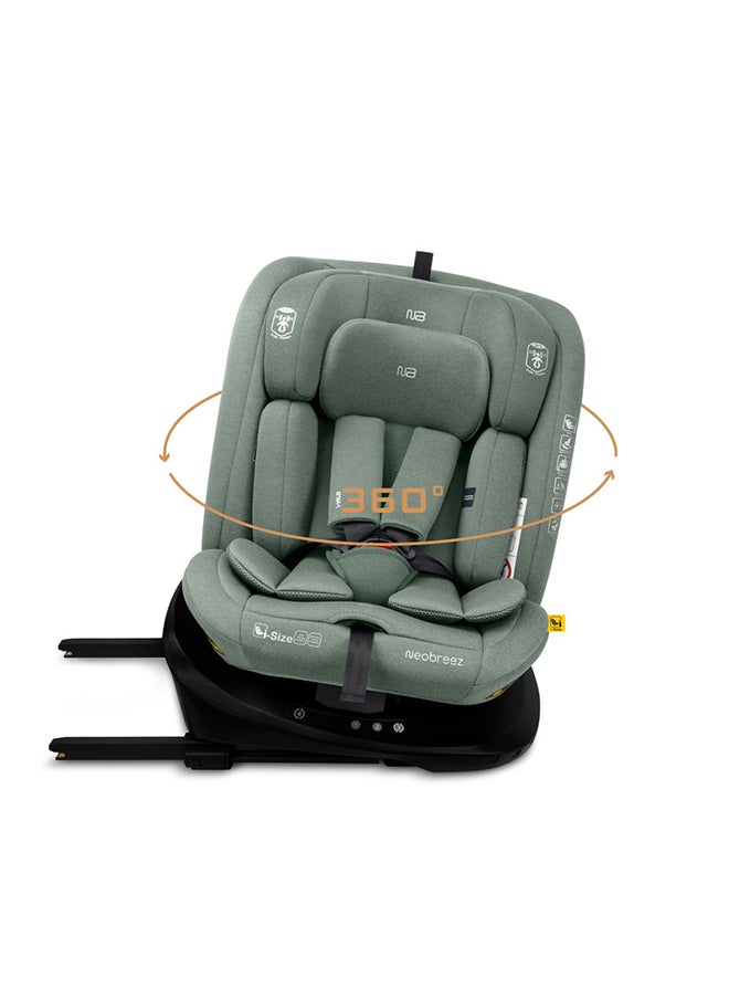 neobreez I-Vilo Swivel 360° Rotatable Convertible Baby Infant Toddler Car Seat, I-Size Ecer129, Isofix, Recline & Adjustable, Side Impact Protection, Memory Foam 0-12Yrs (40-150Cm/0-36Kg), Group 0+/1/2/5  - Image 1