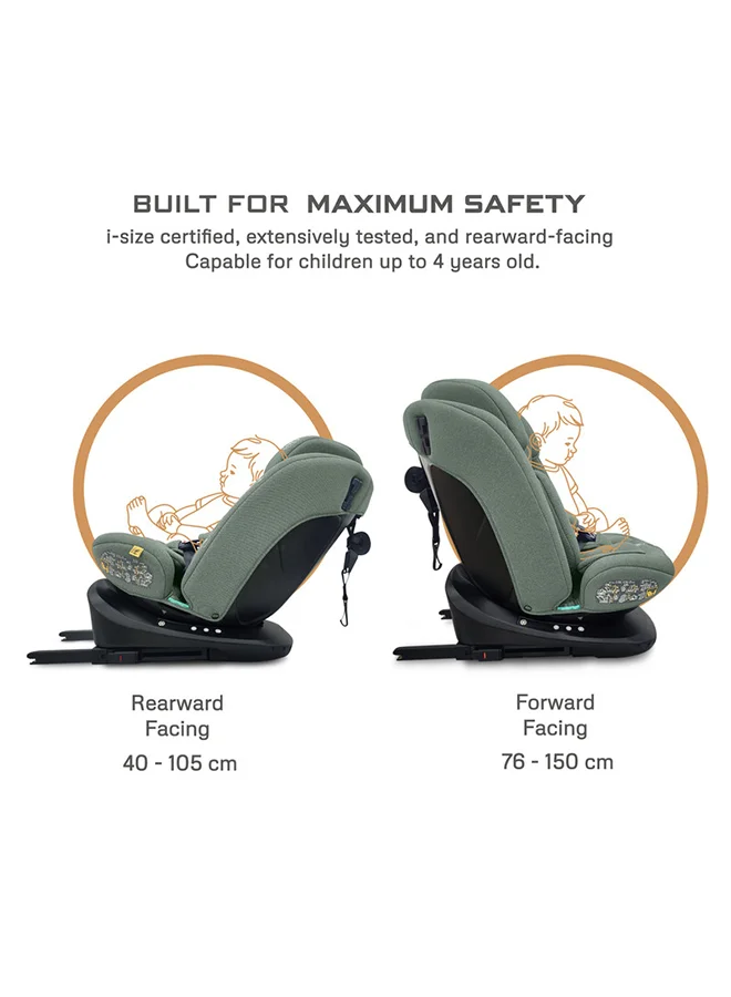 نيوبريز مقعد سيارة للأطفال I-VILO دوار 360 درجة ISOFIX قابل للتحويل من 0-12 سنة