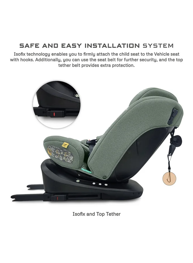 نيوبريز مقعد سيارة للأطفال I-VILO دوار 360 درجة ISOFIX قابل للتحويل من 0-12 سنة