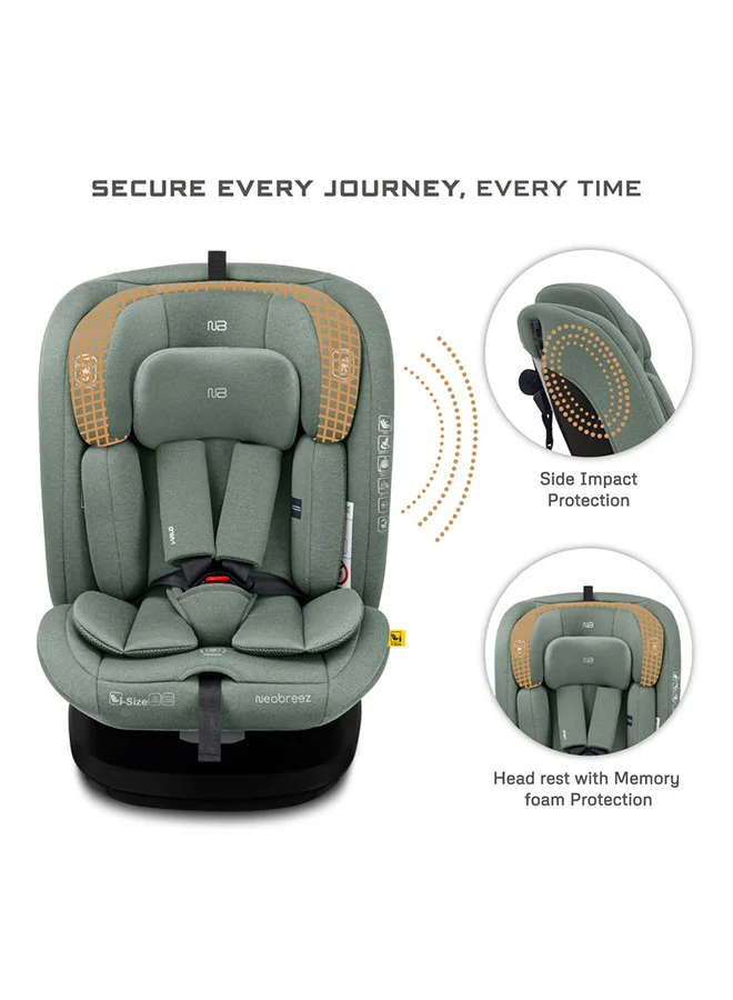 neobreez I-VILO 360° Rotatable ISOFIX All-in-1 Convertible Baby Toddler Kids Child Car Seat, I-Size ECER129,  Recline&Adjustable,  Side Impact Protection,  Memory Foam 0-12Yrs (40-150Cm/0-36Kg),  Group 0+/1/2/3