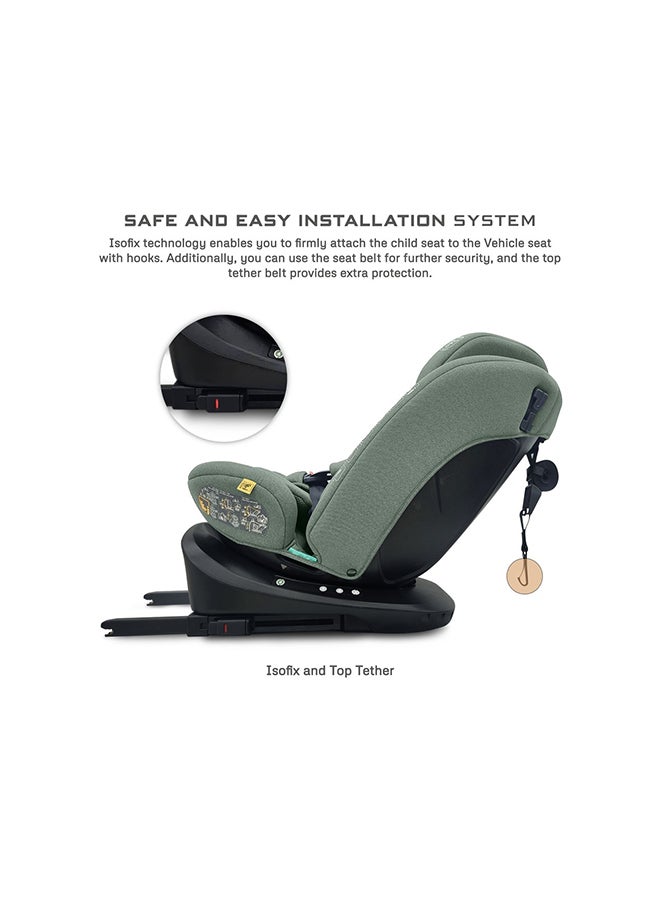 neobreez I-VILO 360° Rotatable ISOFIX All-in-1 Convertible Baby Toddler Kids Child Car Seat, I-Size ECER129,  Recline&Adjustable,  Side Impact Protection,  Memory Foam 0-12Yrs (40-150Cm/0-36Kg),  Group 0+/1/2/3 - Image 4