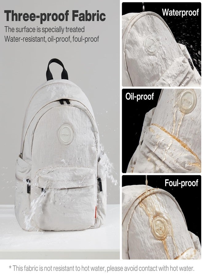 mixi Travel Backpack Lightweight Carry On Laptop Backpack Casual Daypack for Weekender College Work Hiking Outdoor, Light Gray, 15 inch, Travel Backpacks - Image 4