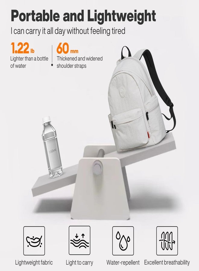 mixi Travel Backpack Lightweight Carry On Laptop Backpack Casual Daypack for Weekender College Work Hiking Outdoor, Light Gray, 15 inch, Travel Backpacks - Image 3