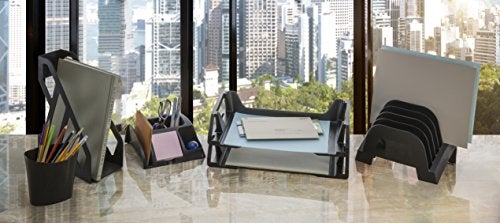 Officemate Achieva Side Load Legal Tray, Recycled, Black, 2 Pack (26214) - Image 2