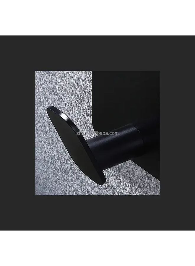 خطافات حائط معدنية ثقيلة سوداء واسعة موفرة للمساحة مثبتة بالبراغي قوية التحمل - Image 5