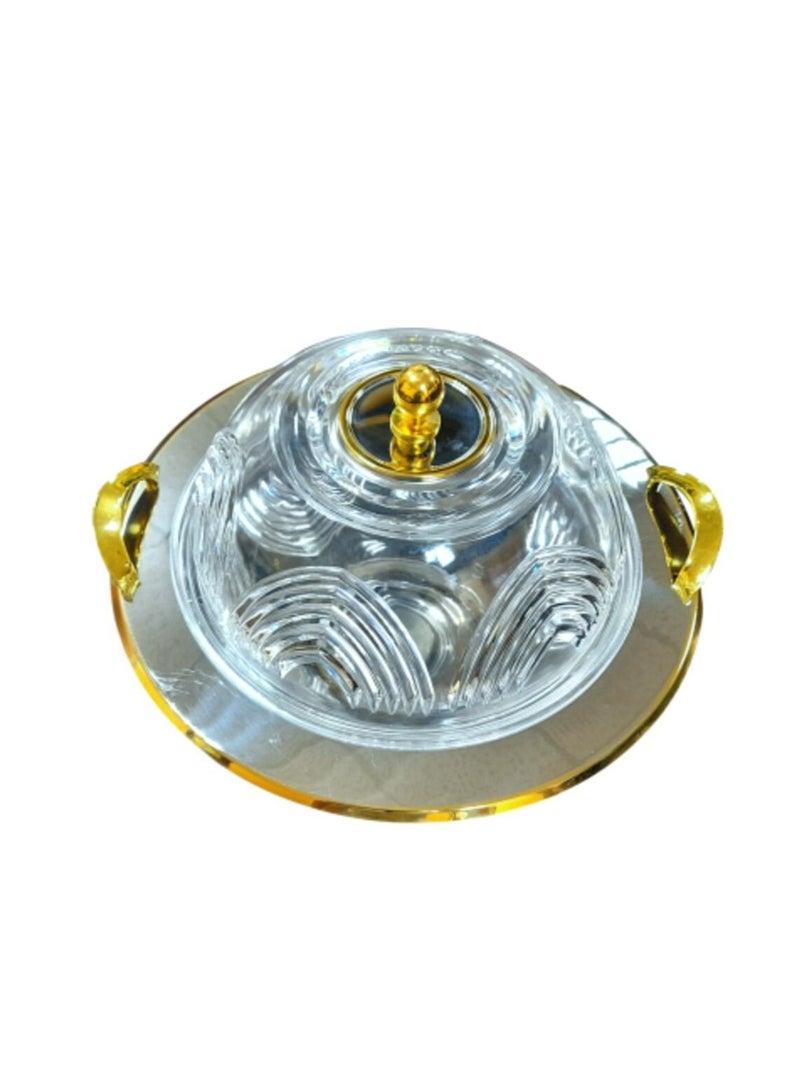 Jazz Round cake and dessert tray with transparent lid 40×40cm - Image 2