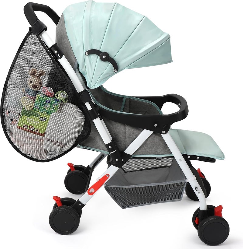 accmor 2pcs Universal Stroller Organizer, Side Sling Stroller Organizer, Mesh Cargo Net Stroller Storage Caddy, Stroller Bag Accessories Fits for Uppababy, Nuna, Baby Jogger, Britax, Doona Strollers - Image 4
