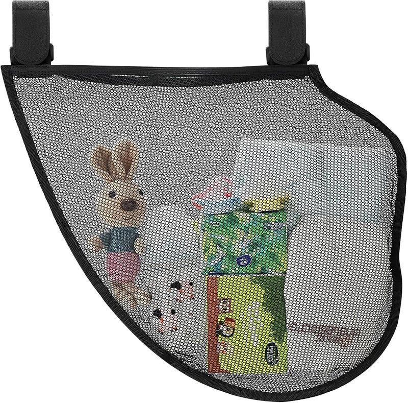 accmor 2pcs Universal Stroller Organizer, Side Sling Stroller Organizer, Mesh Cargo Net Stroller Storage Caddy, Stroller Bag Accessories Fits for Uppababy, Nuna, Baby Jogger, Britax, Doona Strollers - Image 5