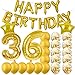 ZSNWGZ Sweet 36th Birthday Decorations Party SuppliesGold Number 36 Balloons36th Foil Mylar Balloons Latex Balloon DecorationGreat 36th Birthday for GirlsWomenMenPhoto Props - Image 2