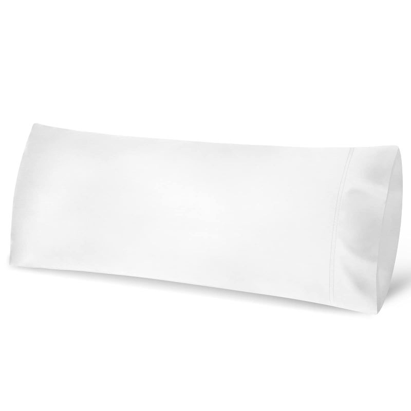 Fittia Body Pillow Case 20x54 Soft Silky Cooling Body Pillow Cover with Envelope Closure Breathable Cooling Pillow Case 1 Pack White