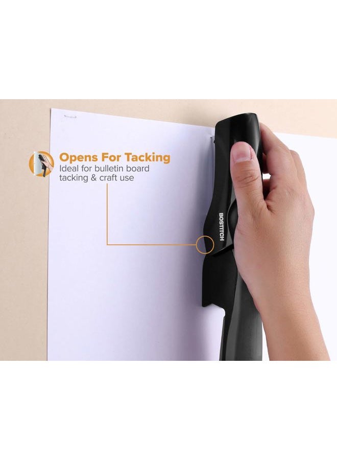 Bostitch Heavy Duty Stand Up Stapler, Black, 40 Sheet Capacity with 5000 Staples, Small Stapler Size, Fits Into The Palm of Your Hand - Image 4