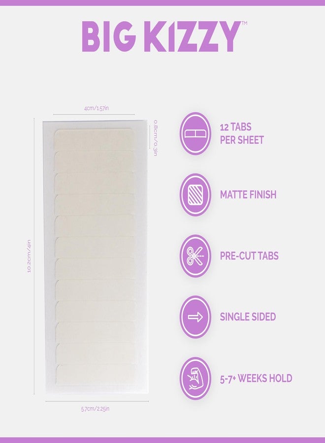 Big Kizzy Single Sided Pro Hold Replacement Tape for Hair Extensions - 5-7+ Weeks of Wear - Strong Hold and Residue Free One Sided Tape for Extensions - 48 Tabs - Made in USA - Image 2