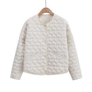 Ladies Autumn Winter round Neck Long Sleeve Cotton Jacket Single Button Trendy Style Three Color Heart Padded Coat Female Model Low 9355 white cotton clothing - pzsku/Z318C6D87C8F07125EB49Z/45/1746202580/288af91b-2c78-4eac-860b-1f832d48b6ea