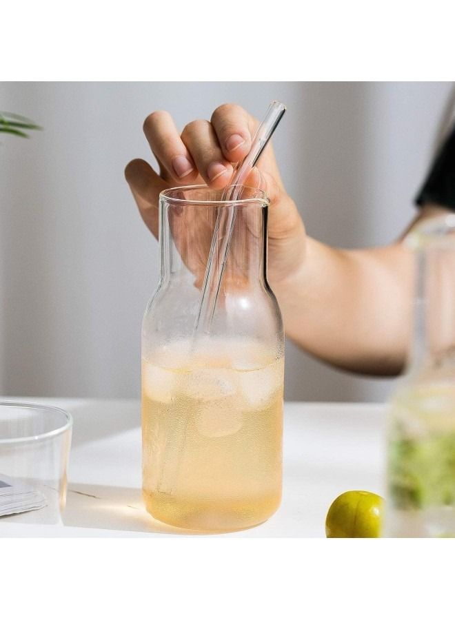 GGEROU Bedside Water Carafe Set with Tumbler Glass Set for Bedroom Nightstand 500ml - Image 3