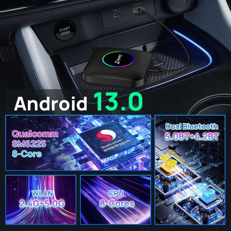 CarlinKit Ai Box CarPlay Android 13.0 for Wired CarPlay and Touchscreen Cars - Image 5