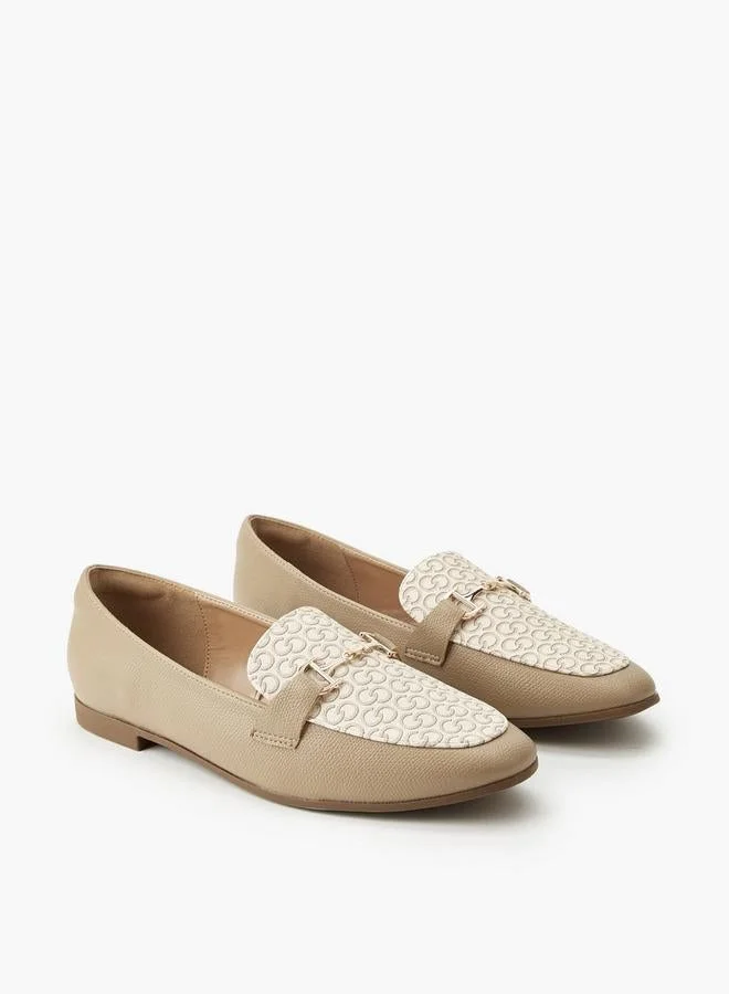 Celeste TAUPE Women Monogram Print Slip-On Loafers for Women | Best Price UAE