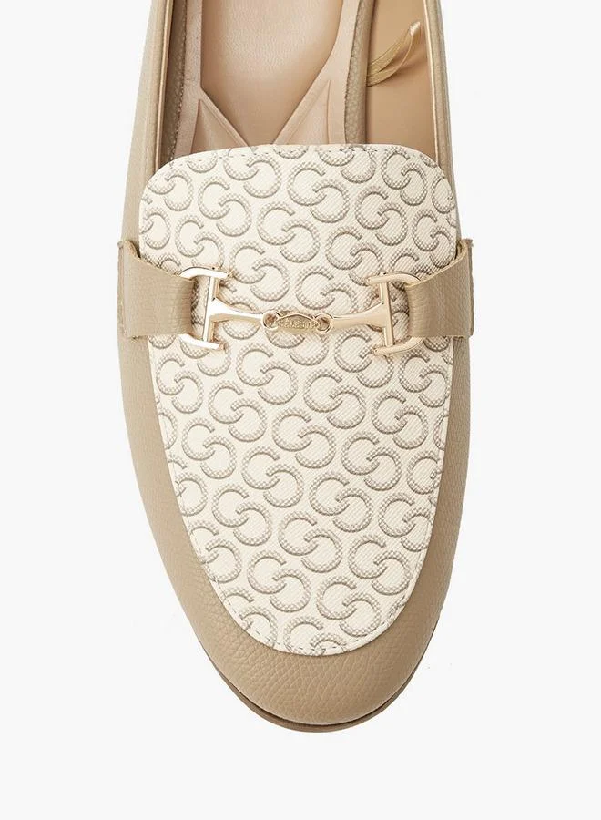 Celeste TAUPE Women Monogram Print Slip-On Loafers for Women | Best Price UAE