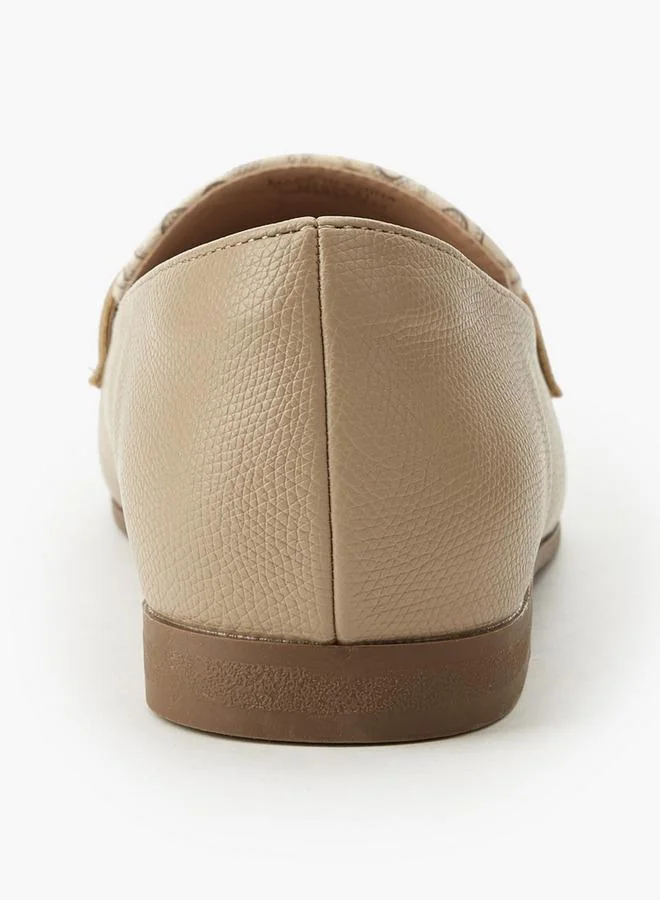 Celeste TAUPE Women Monogram Print Slip-On Loafers for Women | Best Price UAE