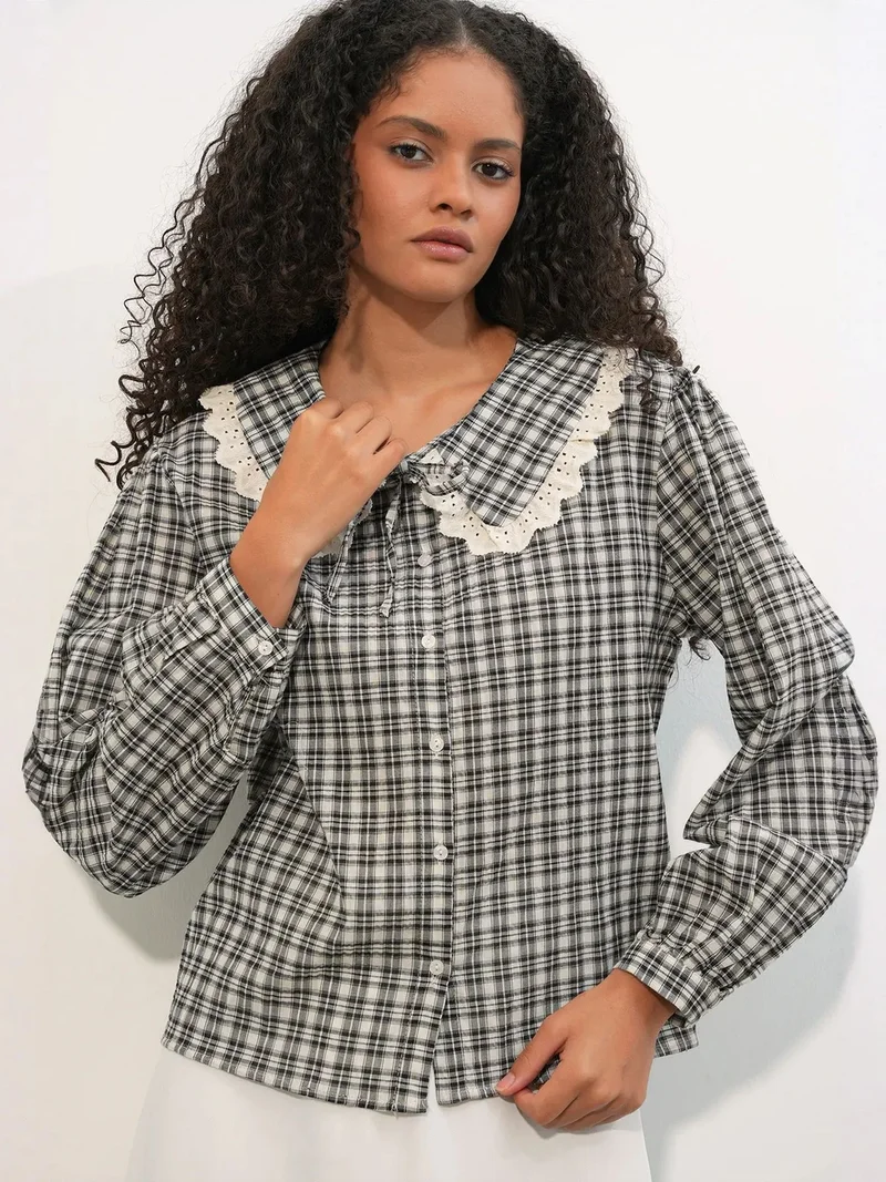 بيغ دارت BDART Women's Plaid Viscose Poplin Shirt