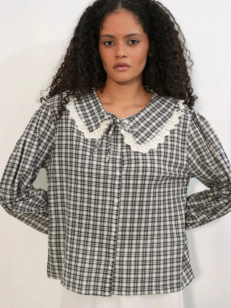 بيغ دارت BDART Women's Plaid Viscose Poplin Shirt