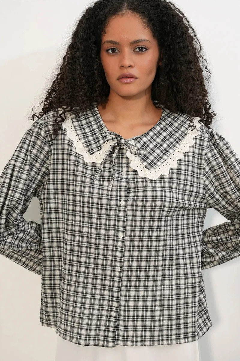بيغ دارت BDART Women's Plaid Viscose Poplin Shirt