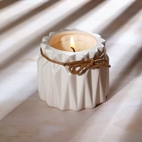 PROSPERRO LUMO by Parkash Candles Organic Aroma Ceramic Jar Candle || Soy Wax || Luxury Fragrance || White Oudh - Image 1