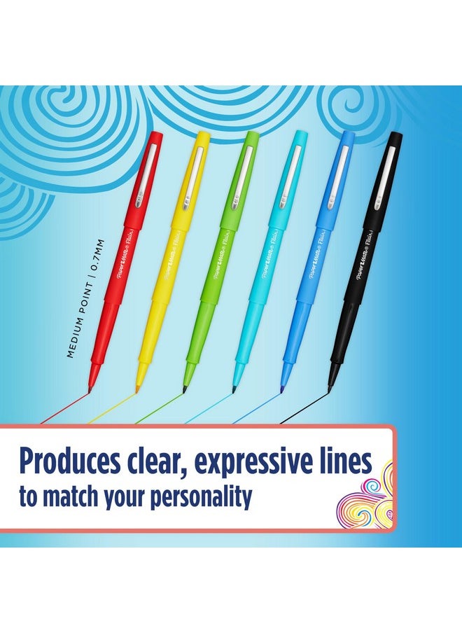 Paper Mate Flair Pen, 0.7 Mm Medium Tip, Black, Box Of 12  - Image 3