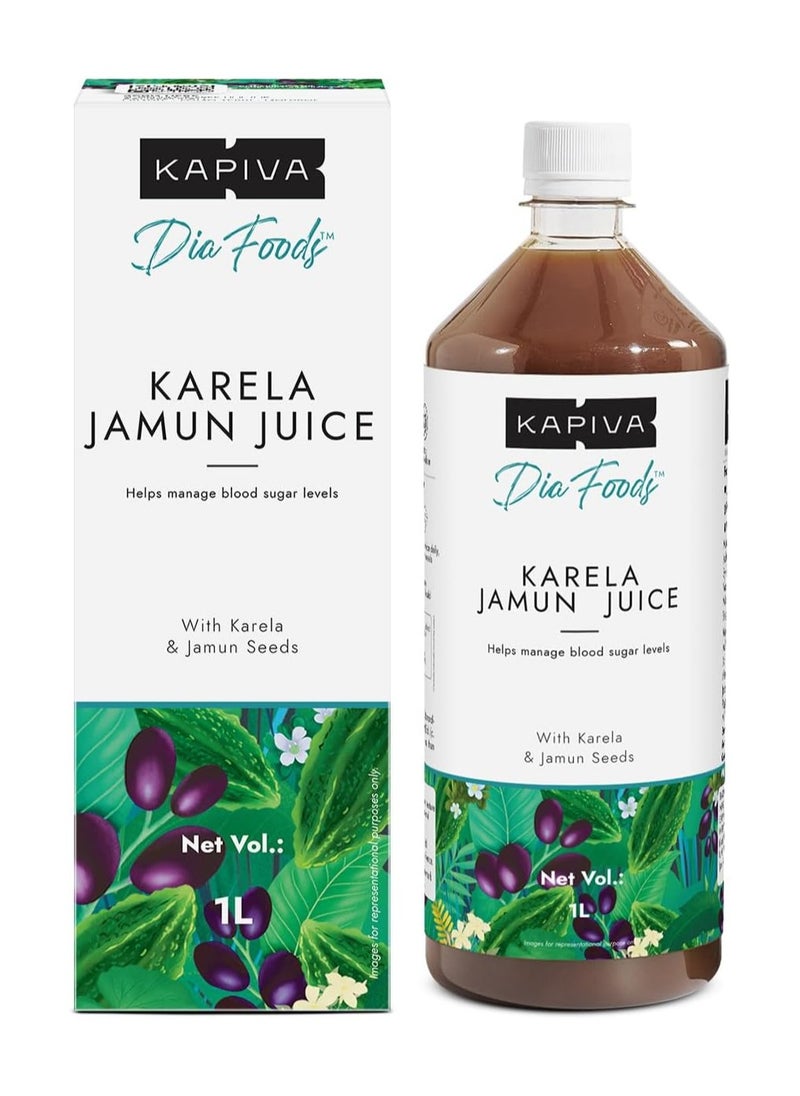 Kapiva KAPIVA Dia Foods Karela Jamun Juice 1L  - Image 1