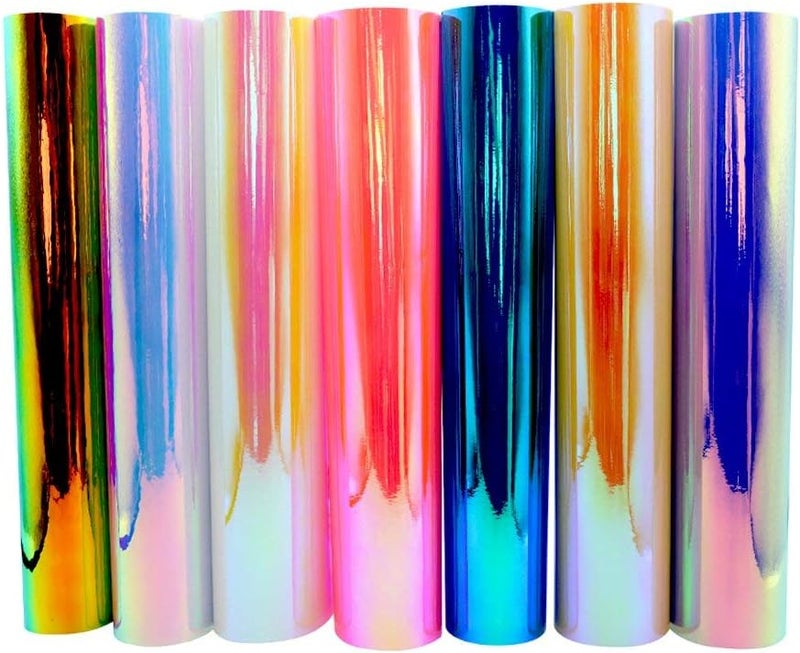 TECKWRAP Holographic Opal Craft Vinyl 12" x 12" 7 Sheets/Pack for Craft Cutters,Sign Plotters - Image 1