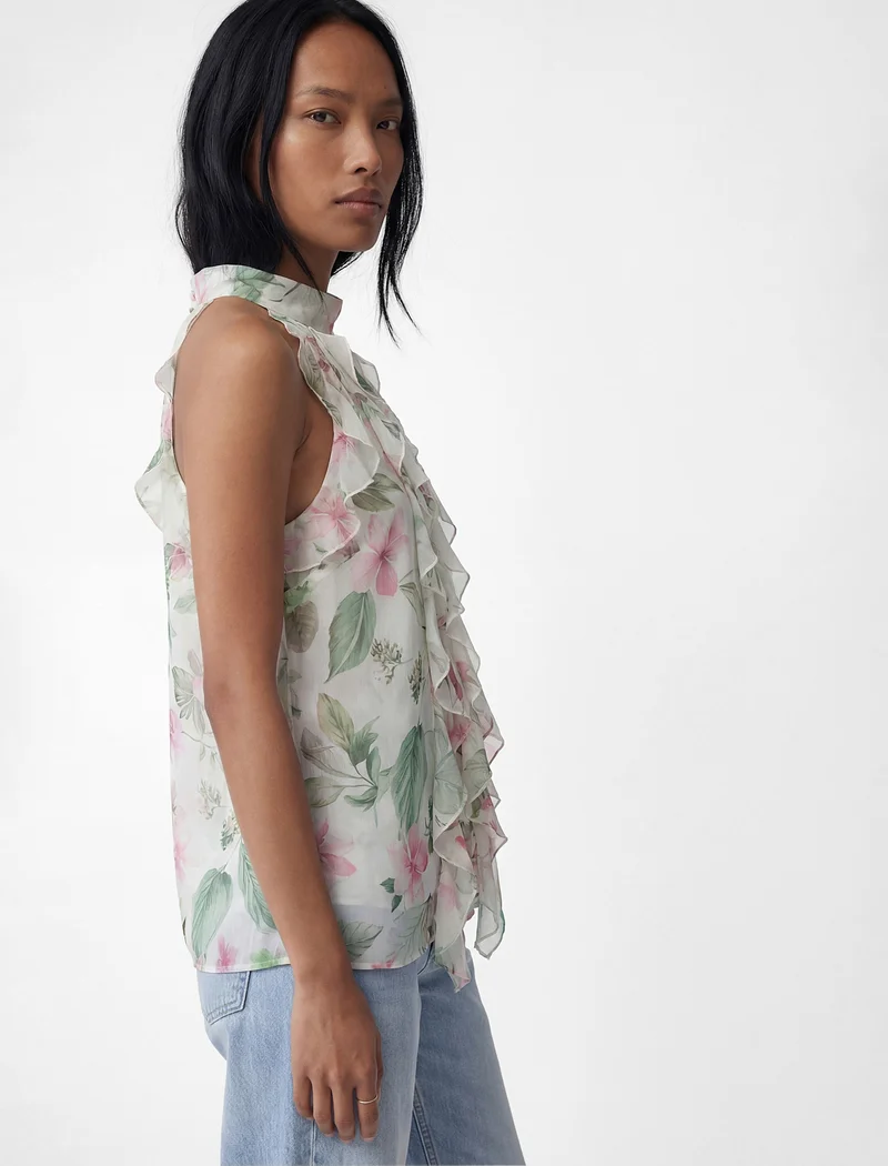 كوتون Floral Chiffon Blouse