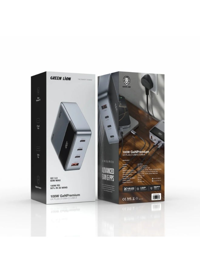 GreenLion Green Lion 100W GanPremium UK Plug Adapter - Image 3