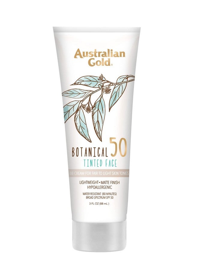 Australian Gold Australian Gold Botanical SPF 50 Tinted Face Sunscreen, Non-Chemical BB Cream, Water-Resistant, Matte Finish, Sensitive Skin, 3 FL Oz - Image 1