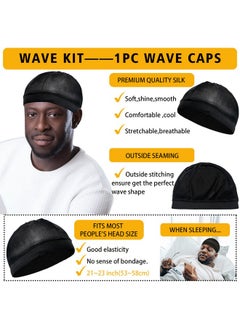Goiple "Goiple Hair Care Kit for Men's 360 Wave - Pomades for Strong Hold, Easy Wash, Moisture Control, Silky Shine & Training, Curved Brush, Durag Cap Set, Du-rag, "  - Image 4