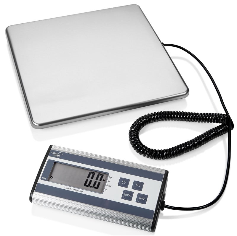 Smart Weigh 440lbs x 6 oz Digital Heavy Duty Shipping and Postal Scale with Durable Stainless Steel Large Platform UPS USPS Post Office Postal Scale and Luggage Scale