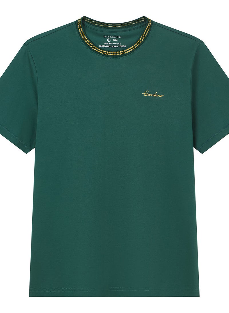 GIORDANO Men's Slim Fit Liquid Touch Cotton Tee - Image 3