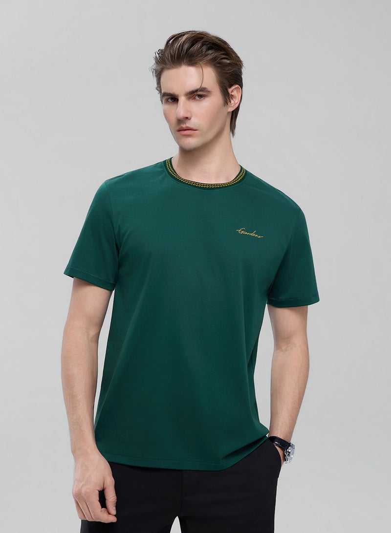GIORDANO Men's Slim Fit Liquid Touch Cotton Tee - Image 1