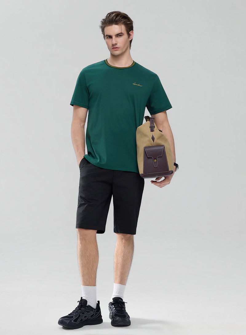 GIORDANO Men's Slim Fit Liquid Touch Cotton Tee - Image 2