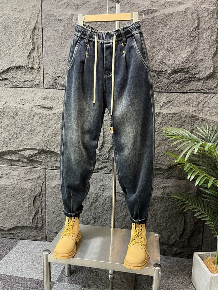 Unisex Classic Denim Jeans Loose Fit Daily Outdoor Wear - Image 4