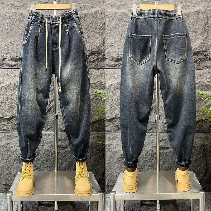 Unisex Classic Denim Jeans Loose Fit Daily Outdoor Wear - Image 1